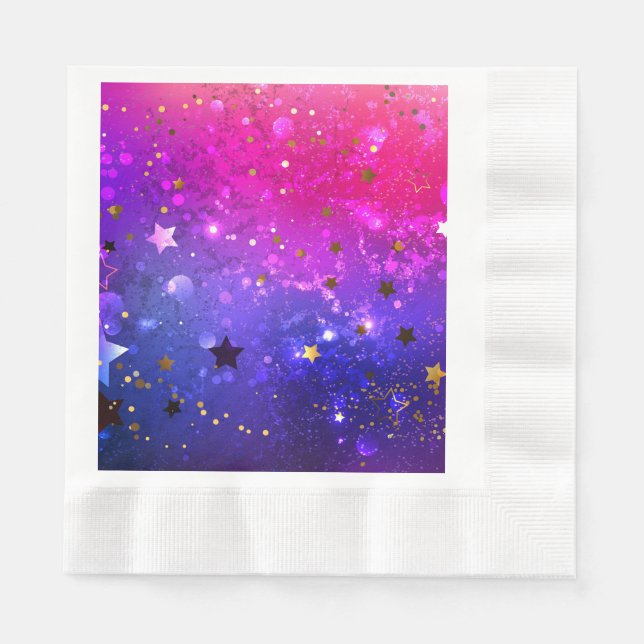Servilleta De Papel Fondo azul rosa brillante (Anverso)