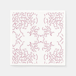 Servilleta De Papel fondo blanco con muchas líneas rojas