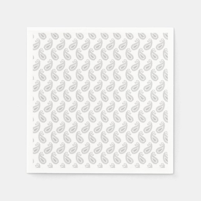 Servilleta De Papel fondo blanco con un patrón en el medio (Anverso)