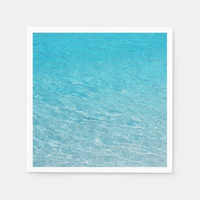 Servilleta De Papel Fondo claro del mar azul calmo (Anverso)