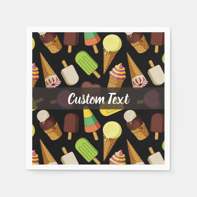 Servilleta De Papel Fondo de Crema de Hielo (Anverso)