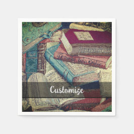 Servilleta De Papel Fondo de libros de época