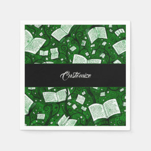 Servilleta De Papel Fondo de libros verdes