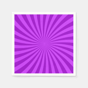 Servilleta De Papel Fondo de ráfaga de sol morado retro