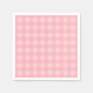 Servilleta De Papel Fondo del patrón retro rosado de Gingham revisado