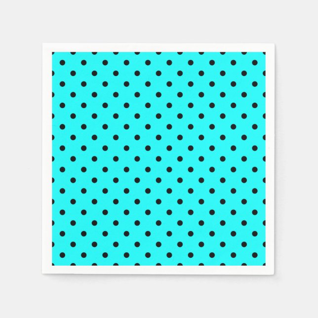 Servilleta De Papel Fondo del punto de la polaca turquesa (Anverso)