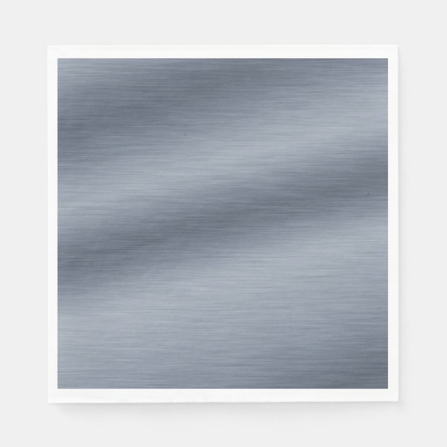 Servilleta De Papel Fondo elegante de acero cepillado falso (Anverso)