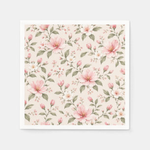 Servilleta De Papel Fondo floral sin costuras de flor de cerezo rosa s