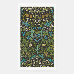 Servilleta De Papel Fondo negro Patrón vintage Blackthorn de Morris Bl