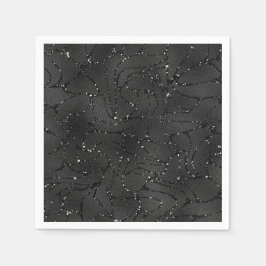 Servilleta De Papel Fondo purpurinoso monocromático negro