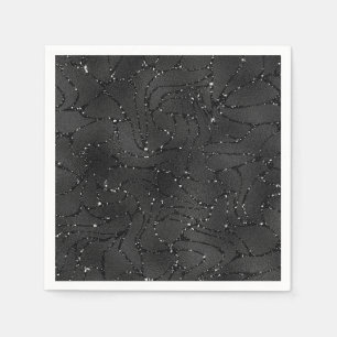 Servilleta De Papel Fondo purpurinoso monocromático negro