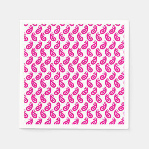 Servilleta De Papel fondo rosa y blanco con un patrón