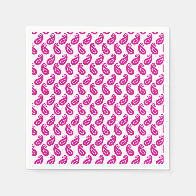 Servilleta De Papel fondo rosa y blanco con un patrón (Anverso)