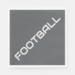 Servilleta De Papel FOOTBALL Fondo gris del texto moderno de inclinaci
