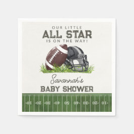 Servilleta De Papel Football Little All Star Touchdown Baby Shower