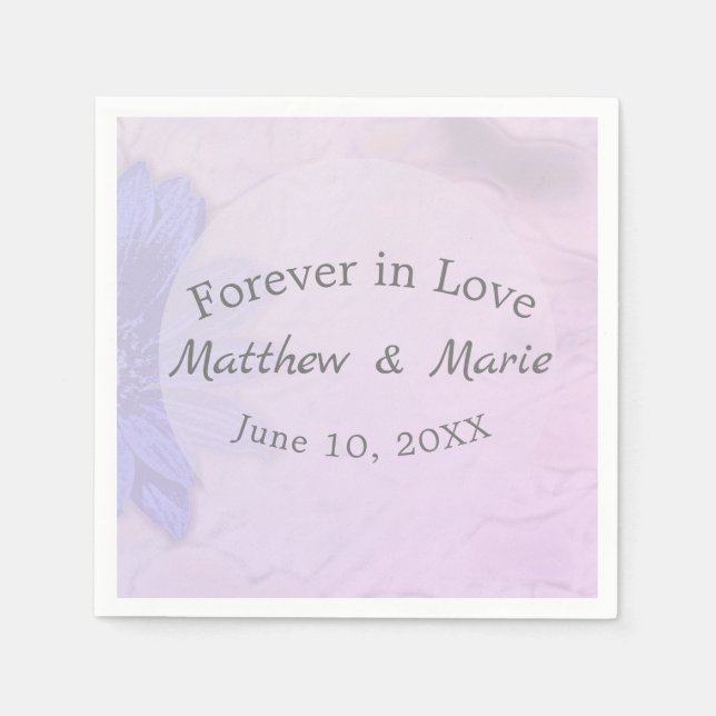 Servilleta De Papel Forever Love Lovely Lavender Floral (Anverso)