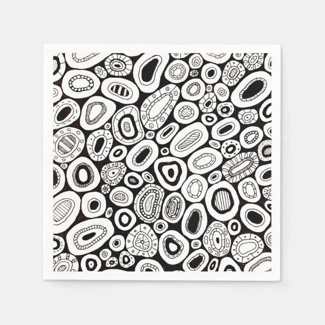 Servilleta De Papel Formas abstractas y blob aleatorias (Anverso)