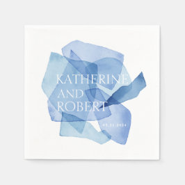 Servilleta De Papel Formas de acuarela moderna Boda Monograma