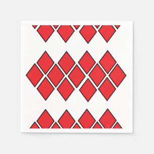 Servilleta De Papel Formas de diamante rojo