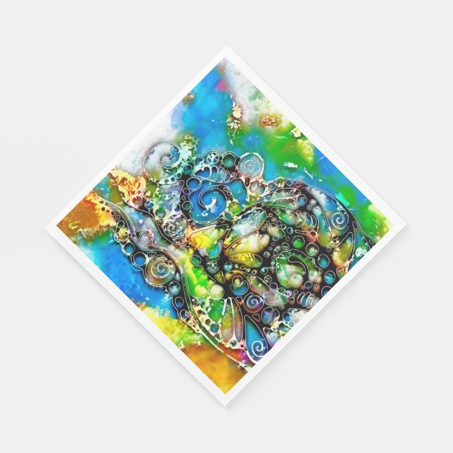 Servilleta De Papel Formas De Vida - Art. 7 Neurográfico (Esquina)