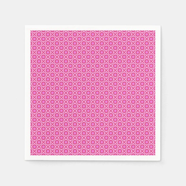 Servilleta De Papel Formas geométricas rosadas (Anverso)