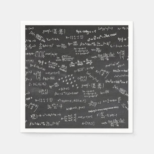 Servilleta De Papel Fórmulas De Matemáticas En Una Pizarra