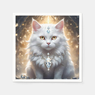 Servilleta De Papel "Fortuna felina: La diva con diamantes"
