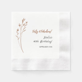 Servilleta De Papel Forty & Fabulous Elegant 40th Birthday Party