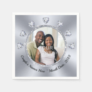 Servilleta De Papel Foto, Boda personalizado Napkins BULK, 3 tamaños
