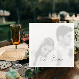 Servilleta De Papel Foto Cóctel de Nuestra Boda de Recepción