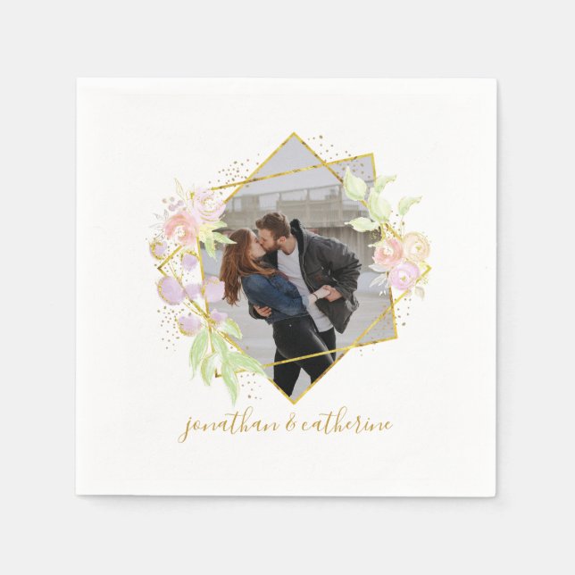 Servilleta De Papel Foto de acuarela moderna (Anverso)