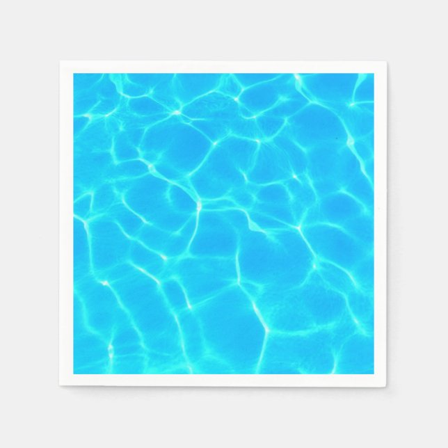 Servilleta De Papel Foto de agua de piscina azul transparente (Anverso)