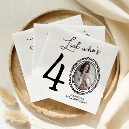 Servilleta De Papel Foto de Cumpleaños 40 - Mira Quién Cumple Cuarenta