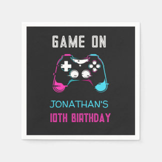 Servilleta De Papel Foto de cumpleaños de jugador de videojuegos sube