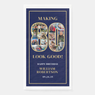 Servilleta De Papel Foto de cumpleaños 'Hacer que 80 se vea bien'