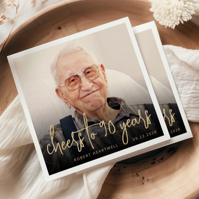 Servilleta De Papel Foto de fiesta de cumpleaños número 90, guión de o (Subido por el creador)