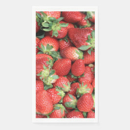 Servilleta De Papel Foto de Fresas de Jugo Rojo
