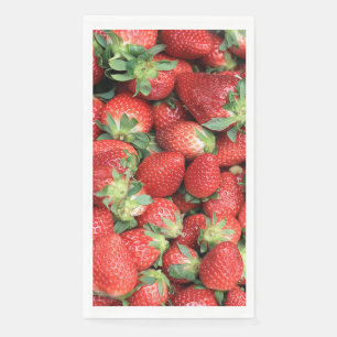 Servilleta De Papel Foto de fresas rojas jugosas