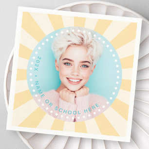 Servilleta De Papel Foto de graduación de estudiantes de bronceado de 