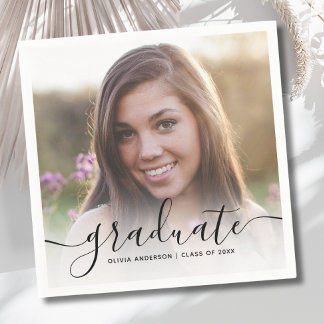 Servilleta De Papel Foto de graduación personalizada