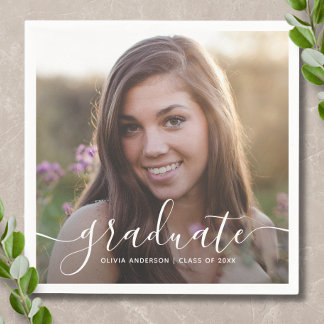Servilleta De Papel Foto de graduación personalizada