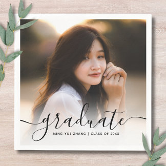 Servilleta De Papel Foto de graduación personalizada