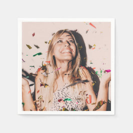 Servilleta De Papel Foto de la cara de la novia en la despedida de sol