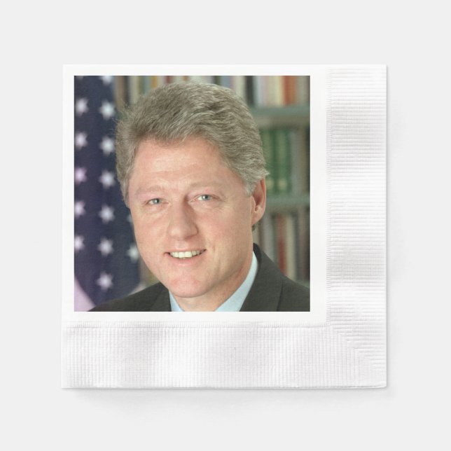 Servilleta De Papel Foto de la Casa Blanca del presidente Bill Clinton (Anverso)
