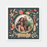 Foto de la familia botánica de Navidad vintage