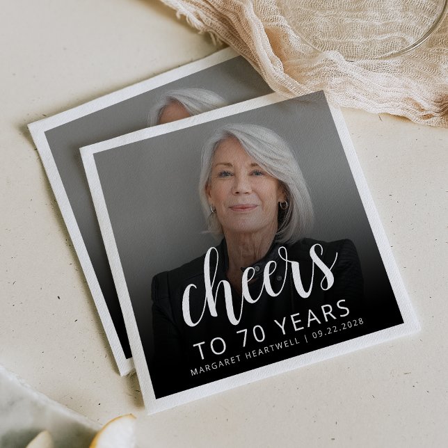 Servilleta De Papel Foto de la fiesta de cumpleaños número 70 con guió (Subido por el creador)