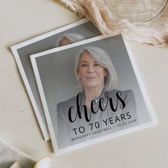 Servilleta De Papel Foto de la fiesta de cumpleaños número 70 Saludos  (Subido por el creador)