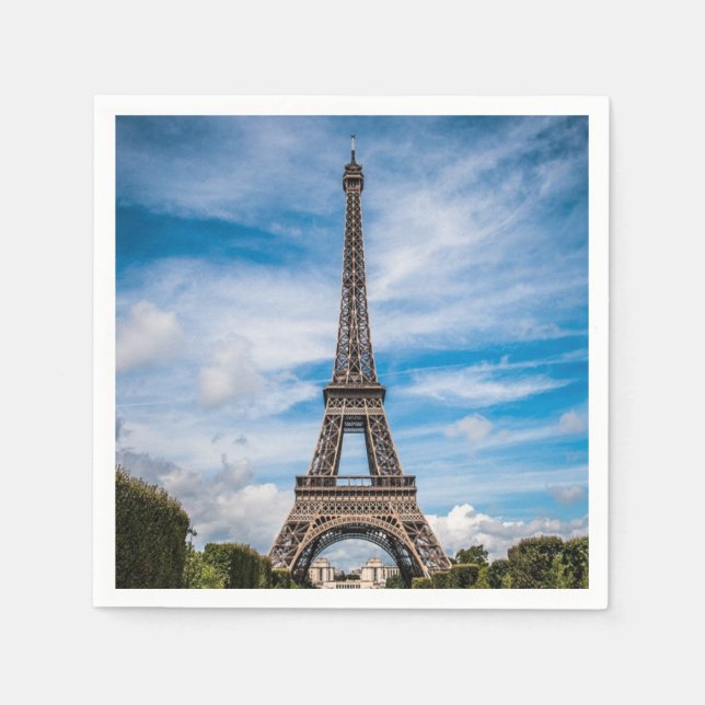 Servilleta De Papel Foto de la torre Eiffel (Anverso)