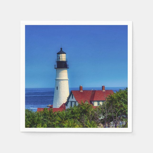 Servilleta De Papel Foto de Maine Portland Head Light (Anverso)