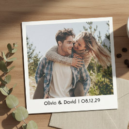 Servilleta De Papel Foto de pareja de recién casados feliz